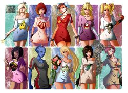 2d 6+girls 8girls alien alien_girl asari blonde_female blonde_hair blue_skin borderlands brown_hair capcom chinese_flag chun-li crossover female female_only final_fantasy final_fantasy_vii fully_clothed gauntlet juliet_starling large_lips league_of_legends lilith_(borderlands) lollipop_chainsaw mario_(series) mass_effect metroid mileena mortal_kombat no_pants pantsu pink_hair princess_peach princess_rosalina samus_aran street_fighter t-shirt thighs tifa_lockhart vi rating:Safe score:157 user:Bob_the_Guy