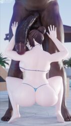 1boy 1girls 3d ass big_breasts big_penis bikini blackedr34 blender breast_grab brown_hair dark-skinned_male dark_skin female from_behind hi_res highres huge_breasts huge_cock interracial light-skinned_female looking_at_viewer mei_(overwatch) outdoors outside overwatch penis penis_awe penis_on_face pool squatting swimsuit thick thick_ass thick_penis thick_thighs rating:Explicit score:283 user:BlackedR34