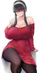 1girls bare_shoulders breasts cleavage clothed collarbone dress female hips huge_breasts knees legs milf pantyhose shino_(comic_penguin_club) solo solo_female spy_x_family tagme thick_thighs thighs wide_hips yor_briar yor_forger rating:Explicit score:208 user:horsecock-whore