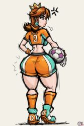 1girls annoyed big_ass big_breasts big_lips bimbo blue_eyes blue_eyeshadow bottom_heavy brown_hair bubble_ass bubble_butt crown curvy eyeshadow huge_ass large_ass makeup mario_(series) mario_strikers nintendo princess princess_daisy raiounsfw royalty smelly_ass soccer soccer_ball soccer_uniform thick_thighs rating:Questionable score:168 user:BadThunder