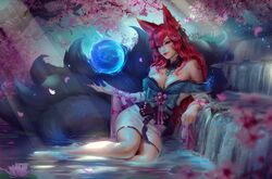 9_tails ahri alternate_costume alternate_hair_color alternate_hairstyle animal_ear_fluff animal_ears animal_girl bangs beckoning bell big_breasts blue_eyes breasts busty cherry_blossoms child_bearing_hips choker cleavage clothing curvaceous curves curvy curvy_body curvy_female curvy_figure curvy_hips detailed_background elegance elegant eyelashes eyeliner eyeshadow facial_markings female fluffy fluffy_ears fluffy_tail fluffy_tails forest fox fox_ears fox_girl fox_tail furry_tail glistening glistening_body glistening_breasts glistening_hair glistening_skin hair_ornament hair_ribbon hips hourglass_figure humanoid inner_ear_fluff japanese_clothes kemonomimi kimono kitsune large_breasts league_of_legends light-skinned_female light_skin lips lipstick long_hair magic multiple_tails nature nine_tailed_fox orb outdoors pale-skinned_female pale_skin pink_hair pose posing riot_games robe smile smiling spirit spirit_blossom_ahri spirit_blossom_series tail thick_thighs thighs vastaya video_games waterfall zarory rating:Safe score:73 user:LewdVesani