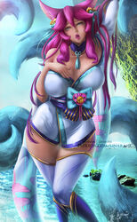 9_tails ahri alternate_costume alternate_hair_color alternate_hairstyle animal_ear_fluff animal_ears animal_girl bangs bell big_breasts blue_eyes breasts busty child_bearing_hips choker cleavage clothing curvaceous curves curvy curvy_body curvy_female curvy_figure curvy_hips eyelashes eyeliner eyeshadow facial_markings female fluffy fluffy_ears fluffy_tail fluffy_tails fox fox_ears fox_girl fox_tail furry_tail glistening glistening_body glistening_breasts glistening_hair glistening_skin hair_ornament hair_ribbon hips hourglass_figure huge_breasts humanoid inner_ear_fluff japanese_clothes kemonomimi kimono kitsune large_breasts league_of_legends light-skinned_female light_skin linarahe lips lipstick long_hair massive_breasts multiple_tails nine_tailed_fox pale-skinned_female pale_skin pink_hair pose posing riot_games robe seduction seductive seductive_eyes seductive_look seductive_mouth seductive_smile spirit_blossom_ahri spirit_blossom_series suggestive suggestive_look suggestive_pose tail thick_thighs thighs vastaya video_games voluptuous wide_hips rating:Explicit score:16 user:LewdVesani