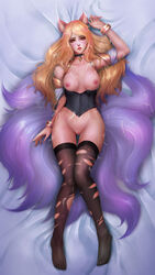 9_tails ahri alternate_costume alternate_hair_color alternate_hairstyle animal_ear_fluff animal_ears animal_girl big_breasts blonde_hair breasts busty child_bearing_hips cleavage clothing crystal_tail cum cum_on_body curves curvy curvy_body curvy_female curvy_figure curvy_hips eyelashes eyeliner eyeshadow facial_markings female fluffy fluffy_ears fox fox_ears fox_girl fox_tail hips hourglass_figure humanoid inner_ear_fluff k/da_ahri k/da_series kemonomimi kitsune league_of_legends light-skinned_female light_skin lips lipstick long_hair multiple_tails nine_tailed_fox nipples pale-skinned_female pale_skin riot_games ripped_clothing tail thighs uncensored variant vastaya video_games windwalker yellow_eyes rating:Explicit score:58 user:LewdVesani