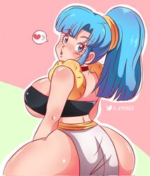 1girls ass back_view big_ass big_breasts breasts bulchi bulma_briefs chichi dragon_ball dragon_ball_super dragon_ball_z female female_only fusion fusion_character huge_ass huge_breasts hypothetical_fusion kyandi_db light-skinned_female light_skin milf shounen_jump solo solo_female rating:Questionable score:148 user:mxfix_mxbbin