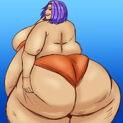 1boy ass bbm big_ass bikini blue_hair bubble_butt cookies-cat crossdressing fat femboy girly huge_ass james_(pokemon) male male_only massive_ass moobs obese overweight overweight_male pokemon solo solo_male rating:Questionable score:34 user:emissaryofrainbows