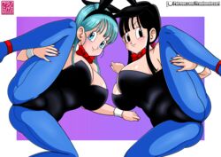 2girls alternate_version_at_source bulma_(bunny) bulma_briefs bunnysuit chichi clothing dragon_ball female female_only franfuentesart2 leg_up light-skinned_female light_skin solo teenager rating:Explicit score:66 user:Duncan33303