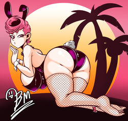 1girls 2022 ass bbumbbum big_ass big_breasts breasts bunny_ears bunnysuit female female_only fishnets fully_clothed huge_ass huge_breasts jojo's_bizarre_adventure lace large_ass large_breasts light-skinned_female palm_tree pink_eyes pink_hair sole_female solo thick_thighs thighs trish_una vento_aureo wide_hips rating:Questionable score:103 user:Mascule