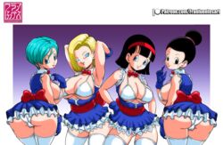 android_18 bulma_briefs chichi clothing dragon_ball dragon_ball_super dragon_ball_z franfuentesart2 videl videl_(dragon_ball_super) rating:Explicit score:140 user:Duncan33303