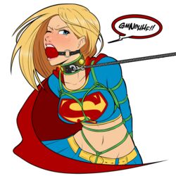 ball_gag blonde_female bondage collar crop_top dc dc_comics kara_zor-el leash midriff sex_slave supergirl superheroine superman_(series) tied_up wossarem rating:Explicit score:111 user:CyanMoon