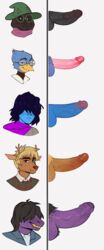 anthro balls berdly bird black_fur black_hair black_penis blue_hair blue_penis blue_skin chart cock comparing_penis dark_hair darkriallet deltarune dick dick_chart erect_penis erection foreskin genderswap genderswap_(ftm) glans goat hairy_balls kris_(deltarune) male male_anthro male_human male_only multiple_boys multiple_males multiple_penises noelle_holiday partially_retracted_foreskin penis penis_chart penis_size_comparison penis_size_difference pubes pubes_exposed pubic_hair purple_penis purple_skin ralsei reindeer reindeer_antlers rule_63 scalie snout susie_(deltarune) tagme uncut veiny_penis work_in_progress rating:Explicit score:55 user:BoyzLover