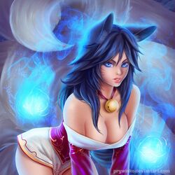 9_tails ahri animal_ear_fluff animal_ears animal_girl big_breasts black_hair breasts cleavage clothing curves curvy curvy_body curvy_female curvy_figure curvy_hips eyelashes eyeliner eyeshadow facial_markings female fluffy fluffy_ears fluffy_tail fluffy_tails fox fox_ears fox_girl fox_tail furry_tail hips hourglass_figure humanoid inner_ear_fluff kemonomimi kitsune large_breasts league_of_legends light-skinned_female light_skin long_hair multiple_tails nine_tailed_fox pale-skinned_female pale_skin prywinko riot_games tail thighs vastaya video_games yellow_eyes rating:Explicit score:50 user:LewdVesani