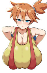 1girls alternate_breast_size big_breasts blush breasts breasts_bigger_than_head clothed detritus duvet208 female female_only female_solo gigantic_breasts green_eyes huge_breasts hyper_breasts kasumi_(pokemon) large_breasts nintendo orange_hair pokemon pokemon_rgby red_hair sagging_breasts smile solo solo_female steam suspenders tomboy top_heavy upper_body rating:Questionable score:145 user:Misty_lover