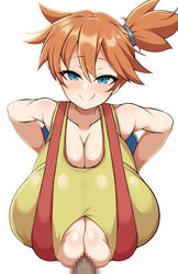 1girls alternate_breast_size big_breasts blush breasts breasts_bigger_than_head clothed detritus duvet208 ejaculation female female_only female_solo gigantic_breasts green_eyes huge_breasts hyper hyper_breasts kasumi_(pokemon) large_breasts nintendo orange_hair overflowing_breasts paizuri penis pokemon pokemon_rgby red_hair sagging_breasts skindentation smile solo solo_female steam suspenders top_heavy upper_body rating:Explicit score:103 user:Misty_lover