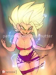 almost_naked big_breasts caulifla dragon_ball dragon_ball_super neonnutter ripped_clothing super_saiyan rating:Questionable score:106 user:Godidi