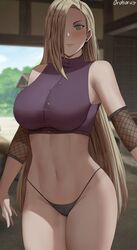 1girls big_breasts black_panties blonde_hair blue_eyes curvy curvy_figure female female_only g-string hair_over_one_eye huge_breasts ino_yamanaka large_breasts long_hair looking_at_viewer midriff naruto naruto:_the_last naruto_(series) naruto_shippuden navel oroborusart savagexthicc solo solo_female tease thick thick_thighs thighs thong voluptuous rating:Questionable score:474 user:dedc23