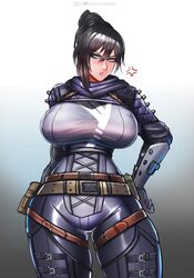 1girls 2d angry_face apex_legends ass ass_expansion badcompzero big_ass big_breasts blush blushing_at_viewer bottom_heavy breast_expansion breasts bubble_butt female gigantic_ass growth hourglass_expansion hourglass_figure huge_breasts looking_at_viewer massive_ass massive_breasts massive_thighs outgrowing_clothes simple_background stretched_clothing thick thick_ass thick_hips thick_legs thick_thighs thigh_expansion tight_clothes tight_clothing tight_fit wraith_(apex_legends) rating:Explicit score:174 user:AlexRedwee