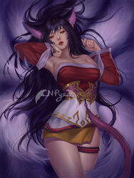 9_tails ahri animal_ear_fluff animal_ears animal_girl big_breasts black_hair breasts busty child_bearing_hips cleavage clothing curves curvy curvy_body curvy_female curvy_females curvy_figure curvy_hips eyelashes eyeliner eyeshadow facial_markings female fluffy fluffy_ears fluffy_tail fluffy_tails fox fox_ears fox_girl fox_tail furry_tail hips hourglass_figure humanoid inner_ear_fluff kemonomimi kitsune large_breasts league_of_legends light-skinned_female light_skin lips lipstick long_hair multiple_tails nine_tailed_fox npye pale-skinned_female pale_skin riot_games tail thighs vastaya video_games voluptuous yellow_eyes rating:Questionable score:44 user:LewdVesani