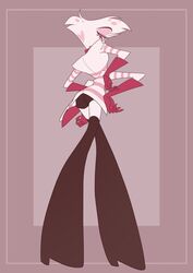 1boy 4_arms angel_dust_(hazbin_hotel) arachnid arched_back ass demon femboy hazbin_hotel looking_down solo solo_focus solo_male spider thighhighs rating:Safe score:68 user:FemboysAreLife