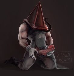  apron big_penis boots eldritch-rat eldritch_rat erection gloves helmet huge_cock humanoid_genitalia kneeling male male_only masturbation monster monstrous_humanoid motion_lines muscular muscular_male penis penis_out pyramid_head retracted_foreskin scars silent_hill silent_hill_2 sleeveless solo tentacle uncensored white_gloves  rating:explicit score: user:deleted101928