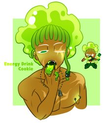 1other ambiguous_gender barbell_piercing blush cartoony cookie_run cunnilingus_gesture dark_skin energy_drink_cookie eyelashes fangs green_eyes green_hair green_tongue human humanized humanoid long_tongue male male_only marshii_lewds masculine necklace nipple_piercing nipples one_eye_closed open_mouth saliva saliva_on_tongue scar scars sexually_suggestive simple_background solo suggestive_gesture tagme teeth tongue tongue_out unknown_gender v rating:Questionable score:23 user:Isa808