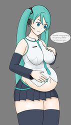 1girls 242evildonuts bbw belly big_belly blue_eyes blue_hair breasts chubby clothing english_text fat female female_only grey_background hatsune_miku light-skinned_female light_skin overweight solo solo_female standing text thick_thighs thighhighs vocaloid rating:Explicit score:6 user:degen444