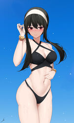 ass belly belly_button big_ass big_breasts black_hair blushing breasts earrings feintheart721 female_only headband large_breasts milf mother spy_x_family sunny721 swimsuit swimwear thick thick_thighs thighs tummy wet yor_briar rating:Explicit score:111 user:Fumeknight1