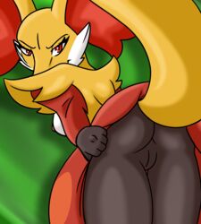  ass bent_over bottomwear breasts clothed clothing clothing_lift delphox female generation_6_pokemon genitals green_background looking_at_viewer looking_back nintendo nipples noblebrony317 nude partially_clothed pokemon pokemon_(species) presenting presenting_hindquarters pussy raised_clothing rear_view side_boob simple_background skirt skirt_lift solo upskirt  rating:questionable score: user:bot