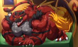 abs anal anal_sex anthro bara biceps bodybuilder charizard eating_ass furry furry_only gay gay_sex huge_bulge incineroar legs_spread magangz male male_focus male_only muscle muscles muscular muscular_arms muscular_ass muscular_back muscular_legs muscular_male muscular_thighs nipples pecs pokemon sex veins rating:Explicit score:11 user:shadac