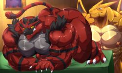 abs anal anal_sex anthro bara biceps bodybuilder charizard furry furry_only gay gay_sex huge_bulge incineroar legs_spread magangz male male_focus male_only muscle muscles muscular muscular_arms muscular_ass muscular_back muscular_legs muscular_male muscular_thighs nipples pecs pokemon sex veins rating:Explicit score:9 user:shadac