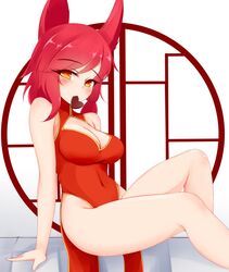 ayatori big_breasts chocolate chocolate_heart league_of_legends pink_hair thick_thighs vastaya xayah yellow_eyes rating:Explicit score:50 user:MoeMoeMoe