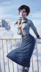 1girls 2022 3d alternate_version_available bioshock bioshock_infinite blouse blue_eyes blue_skirt boots brown_hair cheerax choker cleavage clothed clothing collar depth_of_field elizabeth_comstock eyelashes eyeliner fanart female female_only long_hair long_skirt makeup medium_breasts no_bra open_shirt outdoor outdoors outside pale-skinned_female pale_skin ponytail shirt skirt slushe_(website) solo solo_female standing unbuttoned unbuttoned_shirt white_shirt rating:Questionable score:67 user:stopbeingabrokenwebsite