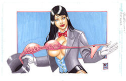 1girls black_hair blue_eyes bow_panties bra bra_removed chris_foulkes curvaceous curvy curvy_female curvy_figure dc dc_comics female panties pink_bra pink_panties solo solo_female straight_hair superheroine tagme voluptuous zatanna zatanna_zatara rating:Explicit score:18 user:randomaccount0897