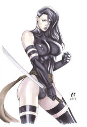 1girls betsy_braddock big_breasts black_hair breasts chris_foulkes clothed_female clothed_sex clothing curvaceous curvy curvy_female curvy_figure elizabeth_braddock female female_only hourglass_figure katana kwannon long_hair marvel marvel_comics psylocke solo solo_female straight_hair sword tagme voluptuous x-men rating:Questionable score:25 user:randomaccount0897