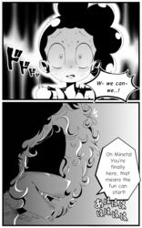 1boy 1futa blush comic comic_page dialogue doujinshi duo english_text fetaccine futanari imminent_anal japanese_text male mina_ashido minoru_mineta monochrome my_hero_academia shocked_face the_dread. rating:Explicit score:106 user:Fetaccine