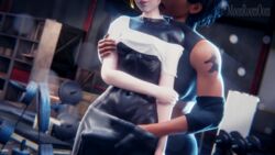 1futa 1girls 3d 3d_(artwork) biting_lip blizzard_entertainment bodysuit crop_top d.va dark-skinned_female futanari gym hand_in_pants handjob_under_clothes intimate leather licking moonroomoom overwatch pharah seductive short_hair shorts sports_bra sportswear underboob rating:Explicit score:100 user:MoonRoomOom