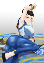 1girls armpits asian asian_clothing asian_female ass big_ass big_breasts bottomwear breasts brown_hair capcom chinese_clothes chun-li clothing dat_ass female female_only hair hair_bun huge_ass huge_breasts large_breasts lips orange_hair shoes solo solo_female street_fighter street_fighter_6 thick_thighs thighs topwear torahime rating:Questionable score:79 user:daft_human