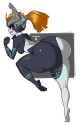 1girls ass ass_focus big_ass breasts dat_ass elf_ears fangs female female_only full_body helmet huge_ass imp imp_midna large_ass legs medium_breasts midna nintendo onaeane orange_hair pointy_ears shortstack sideboob solo solo_female the_legend_of_zelda thick_thighs thighs twilight_princess yellow_eyes rating:Questionable score:106 user:daft_human