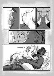 1girls absurdres black_and_white black_hair blonde_hair blood_bond blush colored_skin comic comic_page cowgirl_position dark-skinned_male dark_hair dark_skin dress female french_kiss fringe greek_mythology happy highres interracial kissing manga manga_page mari_vill moan moaning monstershake muscular muscular_male naked_female naked_male nude nude_female nude_male penetration penis petite pleasure_face ponytail pregnant romantic sex speed_lines straddling testicles titan_(greek_mythology) tongue_in_mouth tongue_kiss topless topless_male typhon typhon_(blood_bond) typhon_titan vaginal_insertion vaginal_penetration white_hair white_skin white_skinned_female rating:Explicit score:4 user:MonsterShake