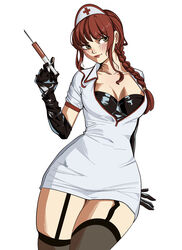 1girls big_breasts braided_hair breasts chainsaw_man cleavage cloudy_rain4 collared_dress corset elbow_gloves eyeliner female female_focus female_only garter_belt garter_straps latex lingerie lipstick long_hair makeup makima_(chainsaw_man) nurse nurse_cap nurse_uniform orange_eyes red_hair solo stockings syringe thick_thighs thighs zipper rating:Questionable score:32 user:Thebuki