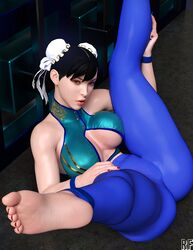 1girls 3d absurd_res big_breasts capcom chun-li feet female female_only hi_res rude_frog soles solo street_fighter thick_thighs tights rating:Explicit score:51 user:Crcole331