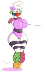 1girls absurd_res accessory anthro anthro_only anthrofied avian ball_gag big_breasts bondage bound bow_ribbon breasts chica_(fnaf) clothed clothes clothing collar female female_only five_nights_at_freddy's five_nights_at_freddy's:_security_breach fnaf furry gag glamrock_chica_(fnaf) hair_accessory hair_ribbon hairbow hi_res hips hopping hourglass_figure huge_breasts humanoid large_breasts leash leg_warmers legwear leotard restraints ribbons rope rope_bondage scottgames simple_background solo solo_female tempson thick thick_thighs thighs video_games white_background wide_hips rating:Questionable score:58 user:bot