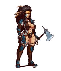 1girls amazon barbarian bikini blazbaros bolter green_eyes huge_breasts imperial_guard long_hair muscular_female tagme tan_body tan_skin tattoos tribal warhammer_(franchise) warhammer_40k weapon rating:Questionable score:53 user:round_dos