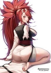 1girls 2024 2d 2d_(artwork) amputee arc_system_works artist_signature asian asian_female ass ass_cleavage ass_visible_through_clothes baiken bangs bare_legs bare_thighs barefoot big_ass big_breasts big_butt breasts butt cleavage clothed clothed_female clothing color colored dat_ass fanart feet female femme_fatale full_color guilty_gear guilty_gear_strive guilty_gear_xrd japanese japanese_clothes japanese_female kemono large_butt light-skinned_female light_skin long_hair looking_at_viewer luxpineapple messy_hair ponytail red_eyes red_hair ripped_clothes ripped_clothing samurai scar scar_across_eye smile smiling smiling_at_viewer solo solo_female thick_thighs thighs very_long_hair video_game_character video_game_franchise video_games voluptuous voluptuous_female rating:Questionable score:23 user:OmegaIX