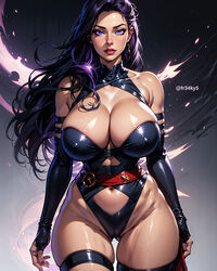 ai_generated ass big_ass big_breasts bodysuit breasts cleavage female fr34ky marvel marvel_comics psylocke purple_eyes purple_hair stable_diffusion wide_hips x-men rating:Explicit score:85 user:Crcole331