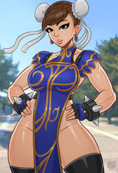 alternate_costume chun-li large_breasts official_alternate_costume street_fighter street_fighter_v thick_thighs thighhighs rating:Questionable score:57 user:Potisia