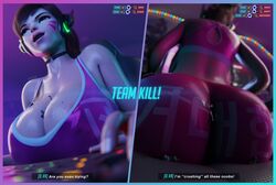 1girls 3d activision asian asian_female big_breasts blizzard_entertainment breasts bust busty chest curvaceous curvy curvy_figure d.va english_text female female_focus giantess hana_song hips hourglass_figure human jimmy144 korean korean_female large_breasts legs light-skinned_female light_skin lips mature mature_female micro miniboy overwatch overwatch_2 slim_waist thick thick_legs thick_thighs thighs voluptuous waist wide_hips rating:Explicit score:91 user:SILV3RBACK