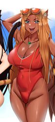 1girls 2022 blonde_hair blue_eyes breasts cat_ears catgirl cleavage dark-skinned_female dark_skin female female_only gyaru gyaru_catgirl_(kevbot) highleg_swimsuit hips huge_breasts kevbot one-piece_swimsuit original original_character slim_waist swimsuit thick_thighs thighs wide_hips rating:Questionable score:74 user:ZetaReborn