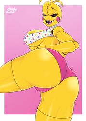 alternate_version_available anthro avian bird chica_(fnaf) chicken dirtyduckart female five_nights_at_freddy's five_nights_at_freddy's_2 galliform gallus_(genus) hi_res machine phasianid robot scottgames solo toy_chica_(fnaf) video_games rating:Explicit score:57 user:bot