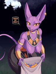 1girls 2020 2d anthro beerus big_breasts black_eyes breast_out breasts candy cat_humanoid cloud cooliehigh digital_media_(artwork) dragon_ball dragon_ball_super ear_piercing feline feline_humanoid female female_only furry furry_female furry_only halloween holidays jewelry looking_at_viewer mammal mammal_humanoid moon night oerba_yun_fang open_mouth open_smile piercing purple-skinned_female purple_body purple_skin rule_63 smile smiling_at_viewer solo solo_female speech_bubble tagme tail text thick_ass thick_thighs tongue trees trick_or_treat yellow_sclera rating:Explicit score:160 user:FoundThisOn