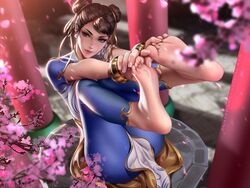 1girls asian asian_female brown_hair chun-li clothed feet female female_focus female_only foot_fetish grabbing holding holding_feet liang_xing makeup pale-skinned_female pale_skin smile smiling soles solo solo_female solo_focus street_fighter street_fighter_6 thick thick_thighs thighs tied_hair toes rating:Explicit score:204 user:deleted102166